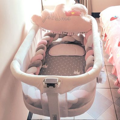 嬰兒床拼接大床新生兒bb床歐式便攜式多功能(néng)寶寶床小床可移動初生